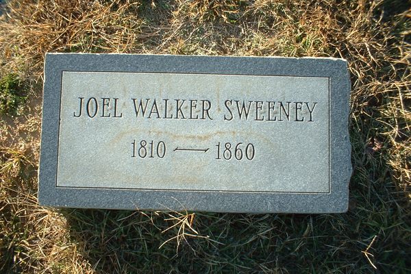 Joel Walker Sweeney gravemarker.